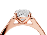 Rose gold Cushion Cut Channel Set Solitaire Engagement Ring with Four-Prong Setting_210