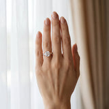 Rose gold Cushion Cut Channel Set Solitaire Engagement Ring with Prong Setting_12