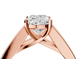 Rose gold Cushion Cut Channel Set Solitaire Ring with Four-Prong Setting_10