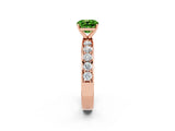 Rose gold Cushion Cut Cut Channel Set Diamond Engagement Ring with Four-Prong Setting_2