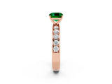 Rose gold Cushion Cut Cut Channel Set Diamond Engagement Ring with Four-Prong Setting_2