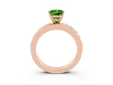 Rose gold Cushion Cut Cut Channel Set Diamond Engagement Ring with Four-Prong Setting_3