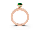 Rose gold Cushion Cut Cut Channel Set Diamond Engagement Ring with Four-Prong Setting_3