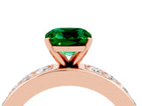 Rose gold Cushion Cut Cut Channel Set Diamond Engagement Ring with Four-Prong Setting_4
