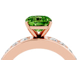 Rose gold Cushion Cut Cut Channel Set Diamond Engagement Ring with Four-Prong Setting_4