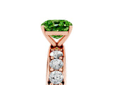 Rose gold Cushion Cut Cut Channel Set Diamond Engagement Ring with Four-Prong Setting_5