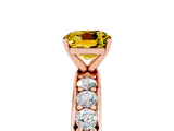 Rose gold Cushion Cut Cut Channel Set Diamond Engagement Ring with Four-Prong Setting_5