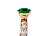 Rose gold Cushion Cut Cut Channel Set Diamond Engagement Ring with Four-Prong Setting_5