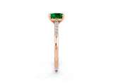 Rose gold Cushion Cut Cut Channel Set Solitaire Engagement Ring with Four-Prong Setting_14