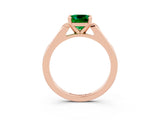 Rose gold Cushion Cut Cut Channel Set Solitaire Engagement Ring with Four-Prong Setting_15