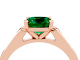 Rose gold Cushion Cut Cut Channel Set Solitaire Engagement Ring with Four-Prong Setting_16