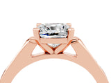 Rose gold Cushion Cut Cut Channel Set Solitaire Engagement Ring with Four-Prong Setting_16