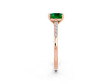 Rose gold Cushion Cut Cut Channel Set Solitaire Engagement Ring with Four-Prong Setting_26