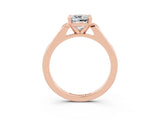 Rose gold Cushion Cut Cut Channel Set Solitaire Engagement Ring with Four-Prong Setting_27