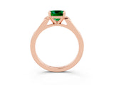 Rose gold Cushion Cut Cut Channel Set Solitaire Engagement Ring with Four-Prong Setting_27
