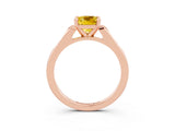 Rose gold Cushion Cut Cut Channel Set Solitaire Engagement Ring with Four-Prong Setting_28