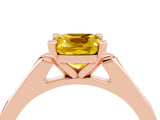 Rose gold Cushion Cut Cut Channel Set Solitaire Engagement Ring with Four-Prong Setting_29