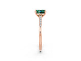 Rose gold Cushion Cut Cut Channel Set Solitaire Engagement Ring with Four-Prong Setting_2