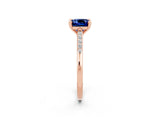 Rose gold Cushion Cut Cut Channel Set Solitaire Engagement Ring with Four-Prong Setting_2