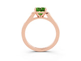 Rose gold Cushion Cut Cut Channel Set Solitaire Engagement Ring with Four-Prong Setting_3