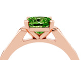 Rose gold Cushion Cut Cut Channel Set Solitaire Engagement Ring with Four-Prong Setting_4