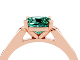 Rose gold Cushion Cut Cut Channel Set Solitaire Engagement Ring with Four-Prong Setting_4