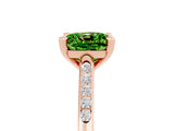 Rose gold Cushion Cut Cut Channel Set Solitaire Engagement Ring with Four-Prong Setting_5