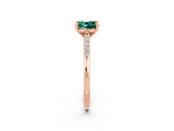 Rose gold Cushion Cut Cut Channel Set Solitaire Engagement Ring with Four-Prong Setting_8