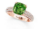 Rose gold Cushion Cut Cut Diamond Milgrain Marquise Band with Prong Setting_1