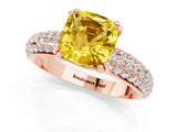Rose gold Cushion Cut Cut Diamond Milgrain Marquise Band with Prong Setting_1