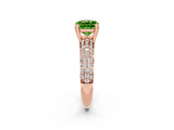 Rose gold Cushion Cut Cut Diamond Milgrain Marquise Band with Prong Setting_2