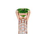 Rose gold Cushion Cut Cut Diamond Milgrain Marquise Band with Prong Setting_5