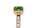 Rose gold Cushion Cut Cut Diamond Pavé Band with Four-Prong Setting_5