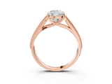 Rose gold Cushion Cut Cut Pave Split Shank Engagement Ring with Four-Prong Setting_18