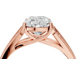 Rose gold Cushion Cut Cut Pave Split Shank Engagement Ring with Four-Prong Setting_19