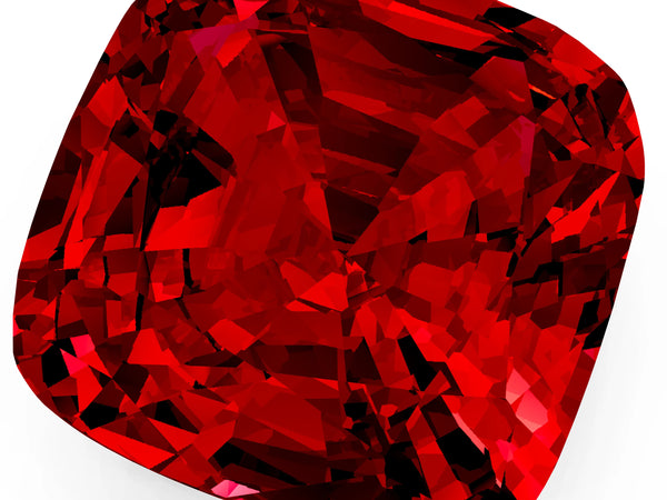 Rose gold Cushion Cut Ruby Scattered Round Accent Ring with Prong Setting
