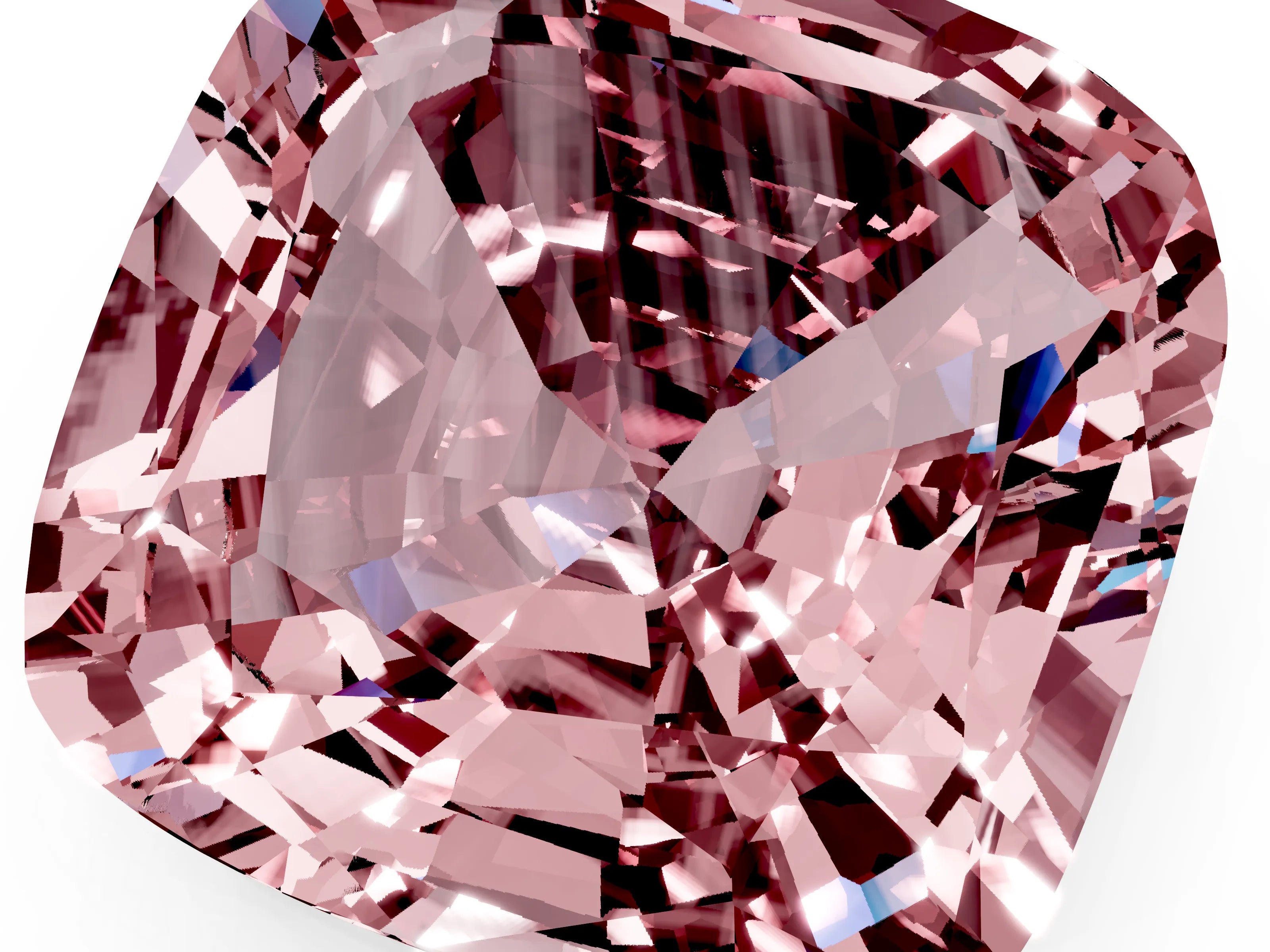 Rose gold Cushion Cut Diamond Cluster Pavé Band with Four-Prong Setting_1