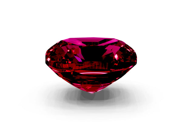 Rose gold Cushion Cut Garnet Scattered Round Accent Ring with Prong Setting