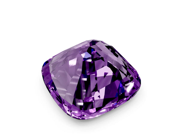 Rose gold Cushion Cut Amethyst Scattered Round Accent Ring with Prong Setting