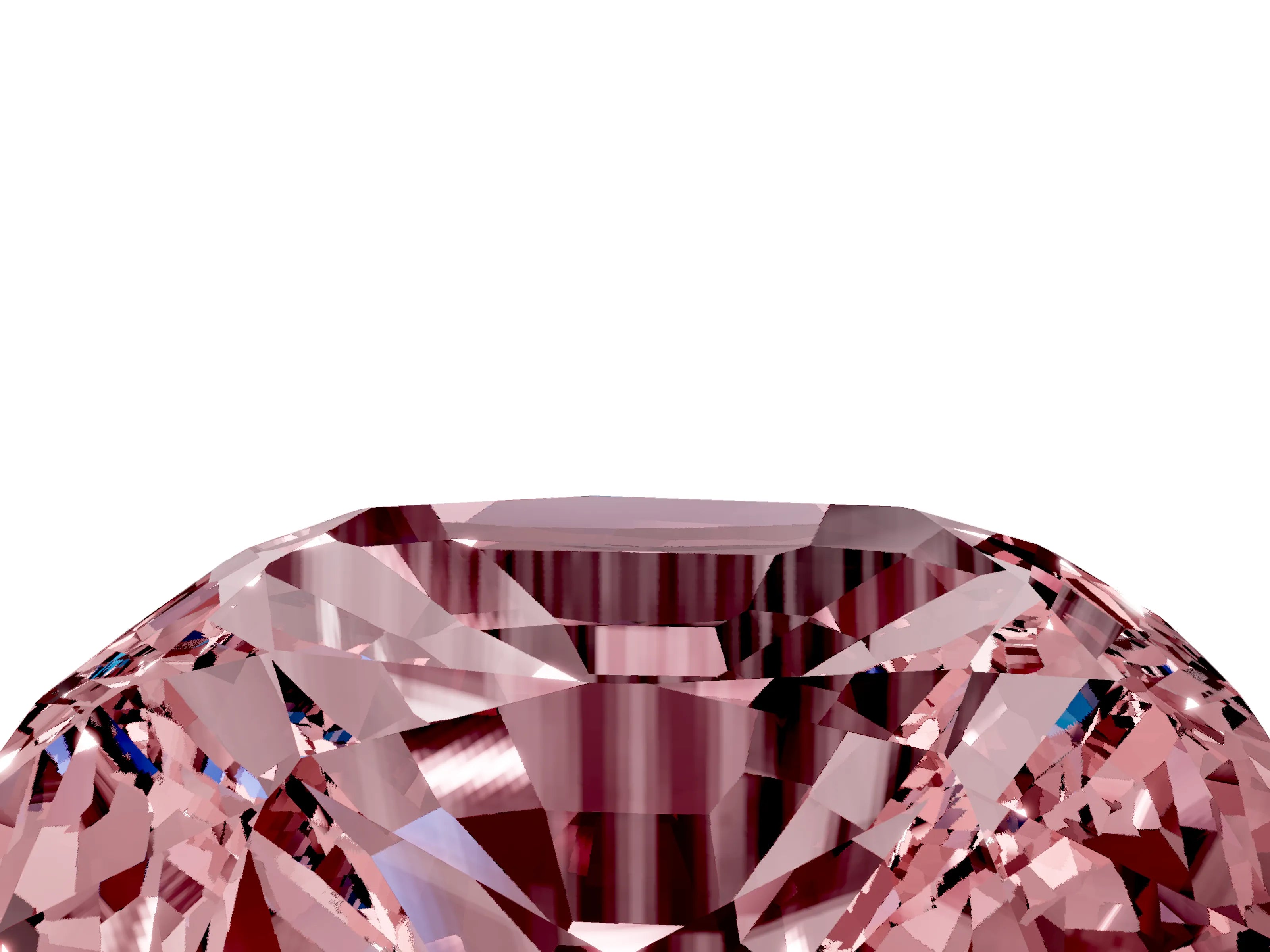 Rose gold Cushion Cut Diamond Cluster Pavé Band with Four-Prong Setting_5