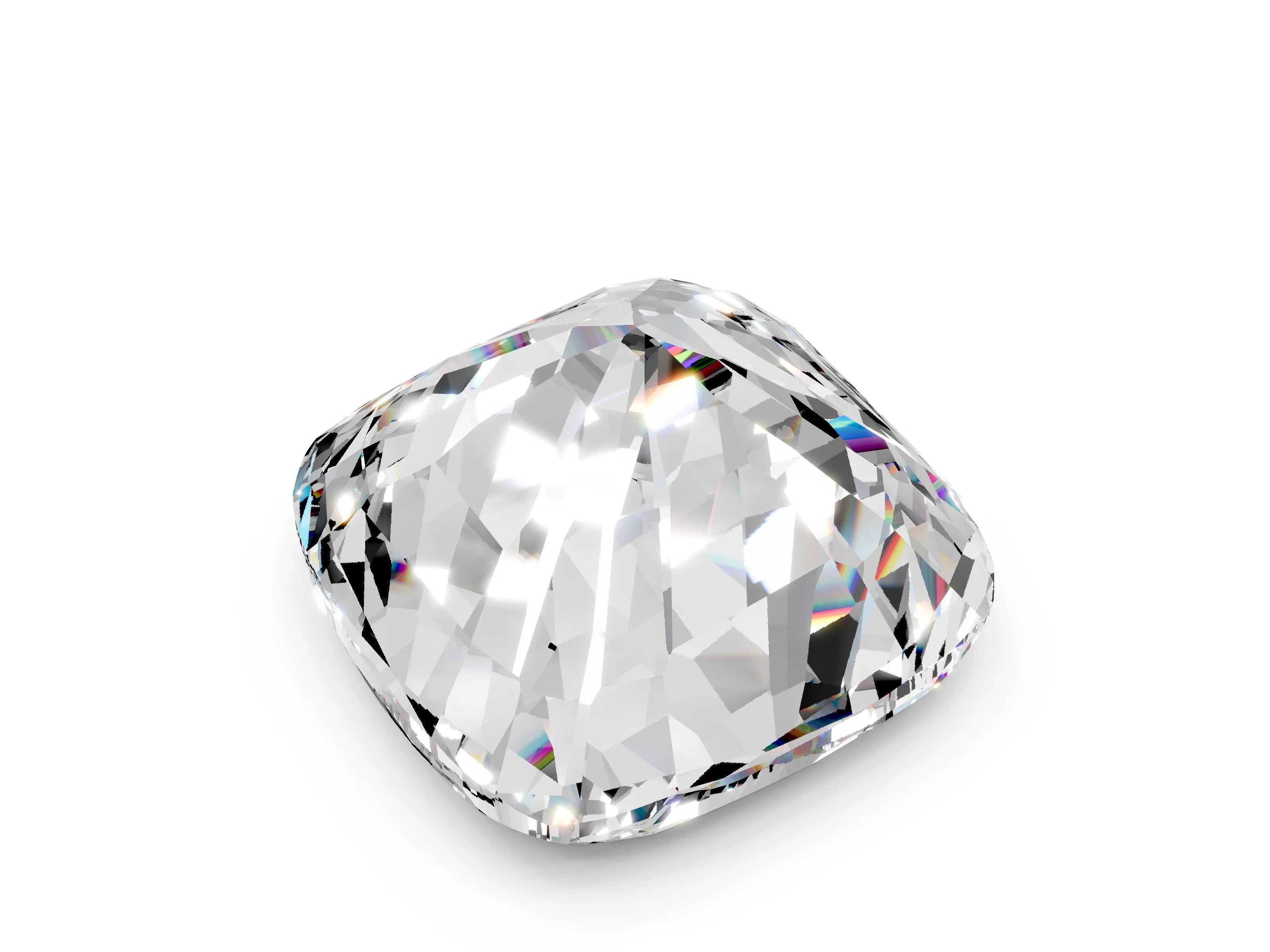 Rose gold Cushion Cut Diamond Cluster Pavé Band with Four-Prong Setting