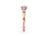 Rose gold Cushion Cut Diamond Five-Stone Prong Set White Gold Ring_54