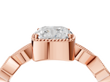 Rose gold Cushion Cut Diamond Milgrain Marquise Band with Prong Setting_7