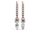 Rose gold Cushion Cut Diamond Multi-Shape Drop Earrings_32