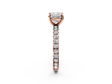 Rose gold Cushion Cut Diamond Pavé Band with Four-Prong Setting_39
