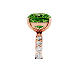 Rose gold Cushion Cut Diamond Pavé Band with Six-Prong Setting_5
