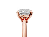 Rose gold Cushion Cut Diamond Solitaire Engagement Ring with Classic Band and Four-Prong Setting_30