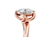 Rose gold Cushion Cut Diamond Solitaire Engagement Ring with Four-Prong Setting and Classic Band_25