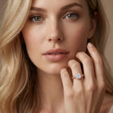 Rose gold Cushion Cut Diamond Solitaire Ring with Filigree Band and Four-Prong Setting_79
