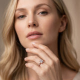Rose gold Cushion Cut Diamond Solitaire Ring with Twisted Band and Pavé Accents_43